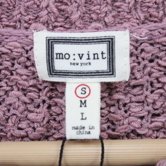 Mo:vint New York Shirt Top Womens Small S Gray Knit Short Sleeve Crewneck NWT - Picture 6 of 9